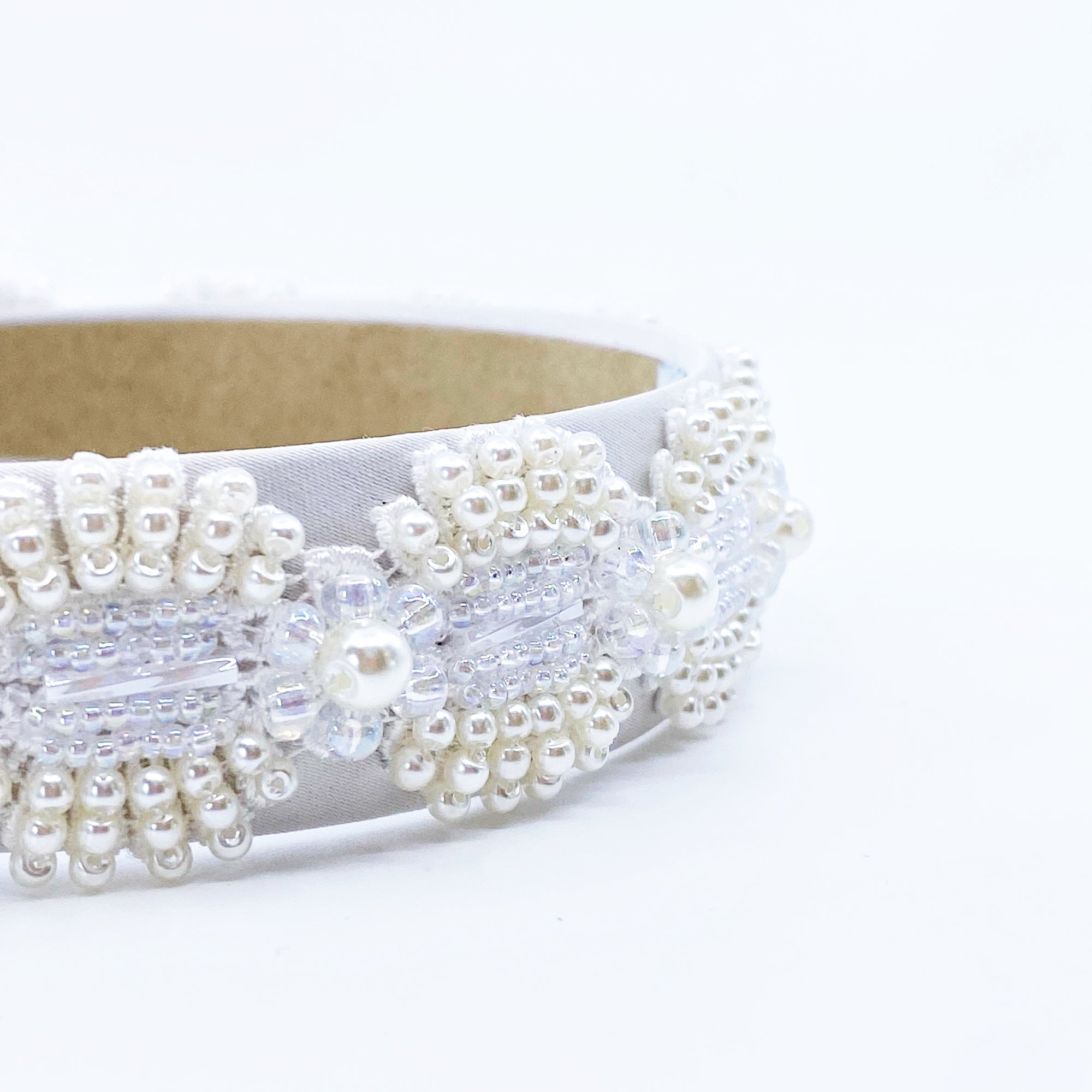 Beaded Embroidered Bridal Headband - Yun Boutique