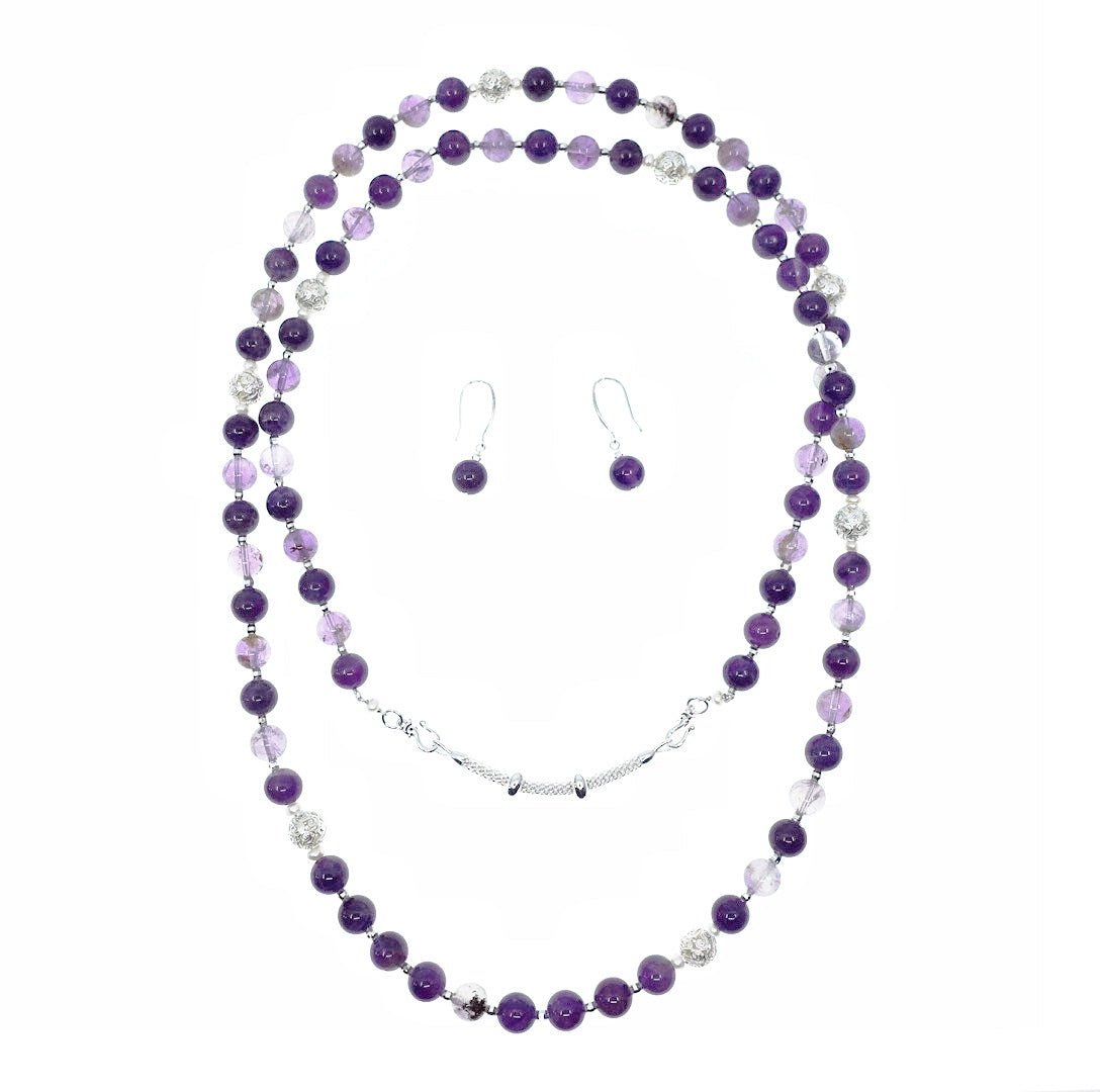 Yun Boutique Beaded Amethyst Necklace