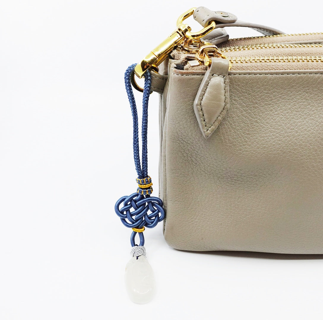 White Jade Auspicious Clouds Bag Accessory - Yun Boutique