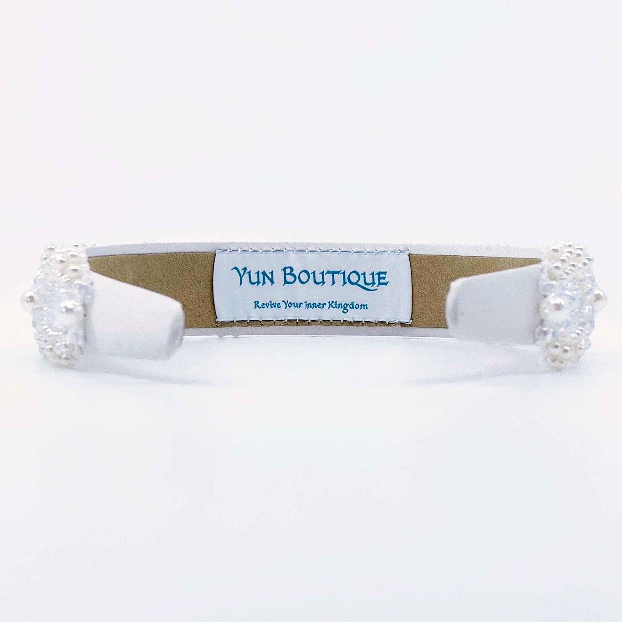 Beaded Embroidered Bridal Headband - Yun Boutique