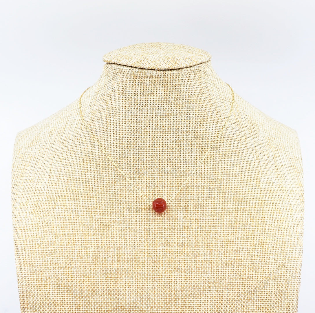 Red Lotus Carnelian Necklace