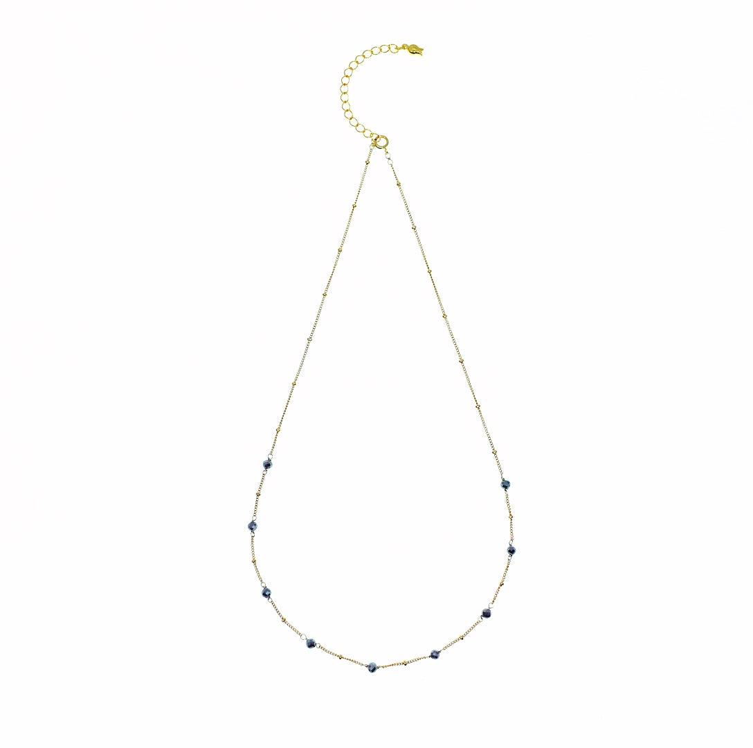 The Nine Terahertz Stone Necklace in Gold Filled - Yun Boutique