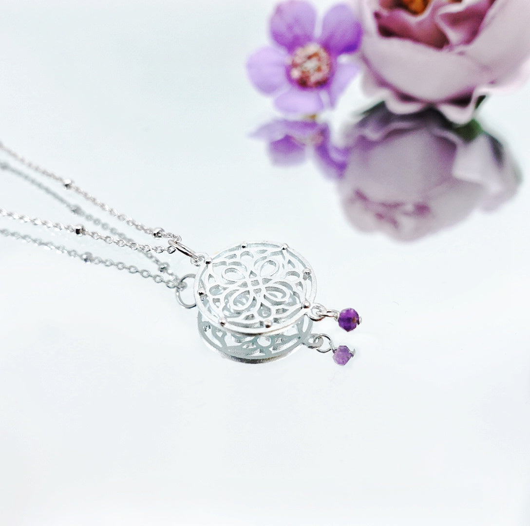 Auspicious Origin Small Pendant Necklace Silver - Yun Boutique