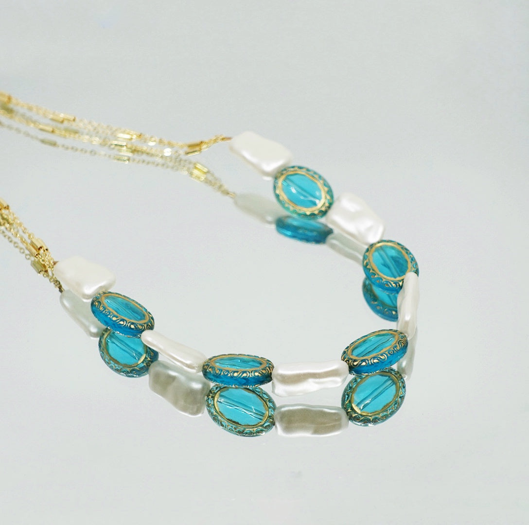 Atlantis Palatial Gemstone Necklace - Yun Boutique