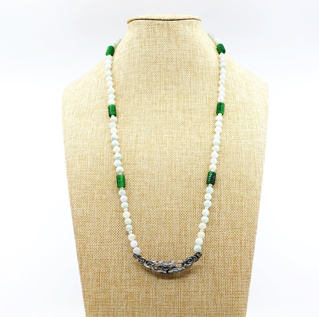 Yun Boutique Antique Style Beaded Jadeite Necklace