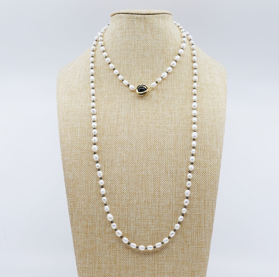 Yun Boutique Multi-style Opera Pearl Necklace (Terahertz Stone)