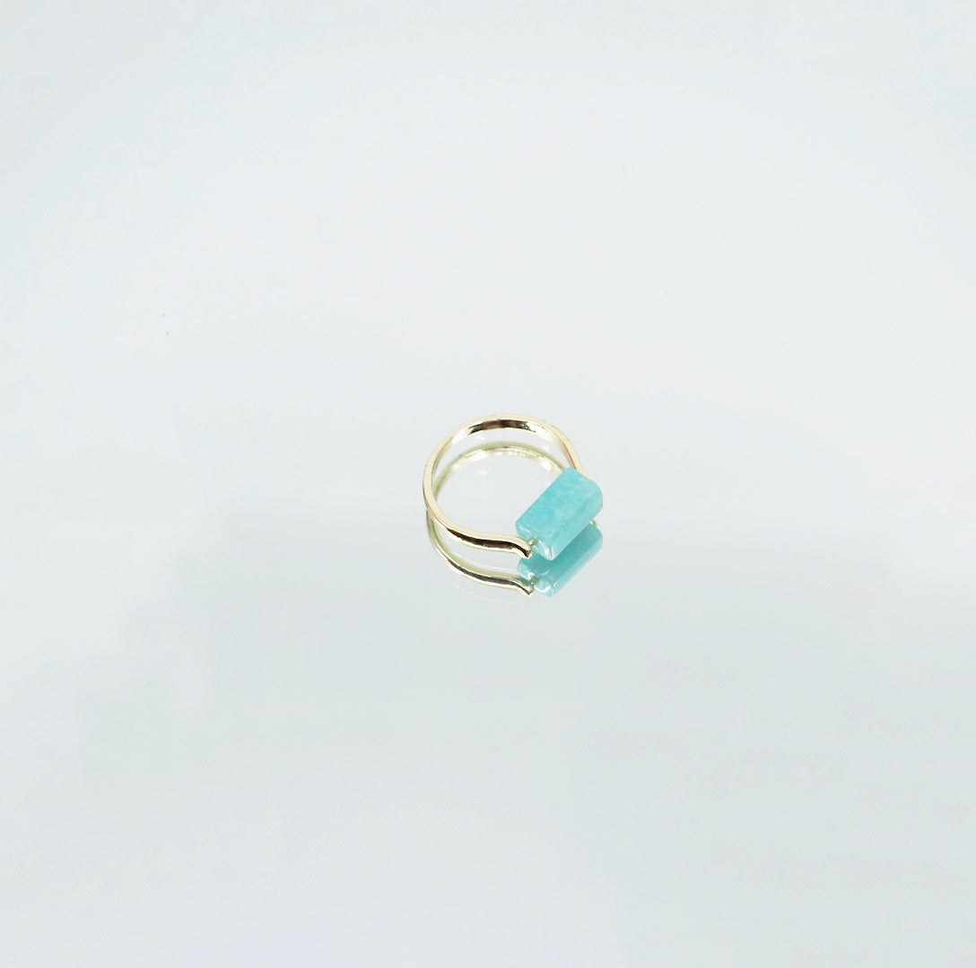 Natural Amazonite Stack Ring