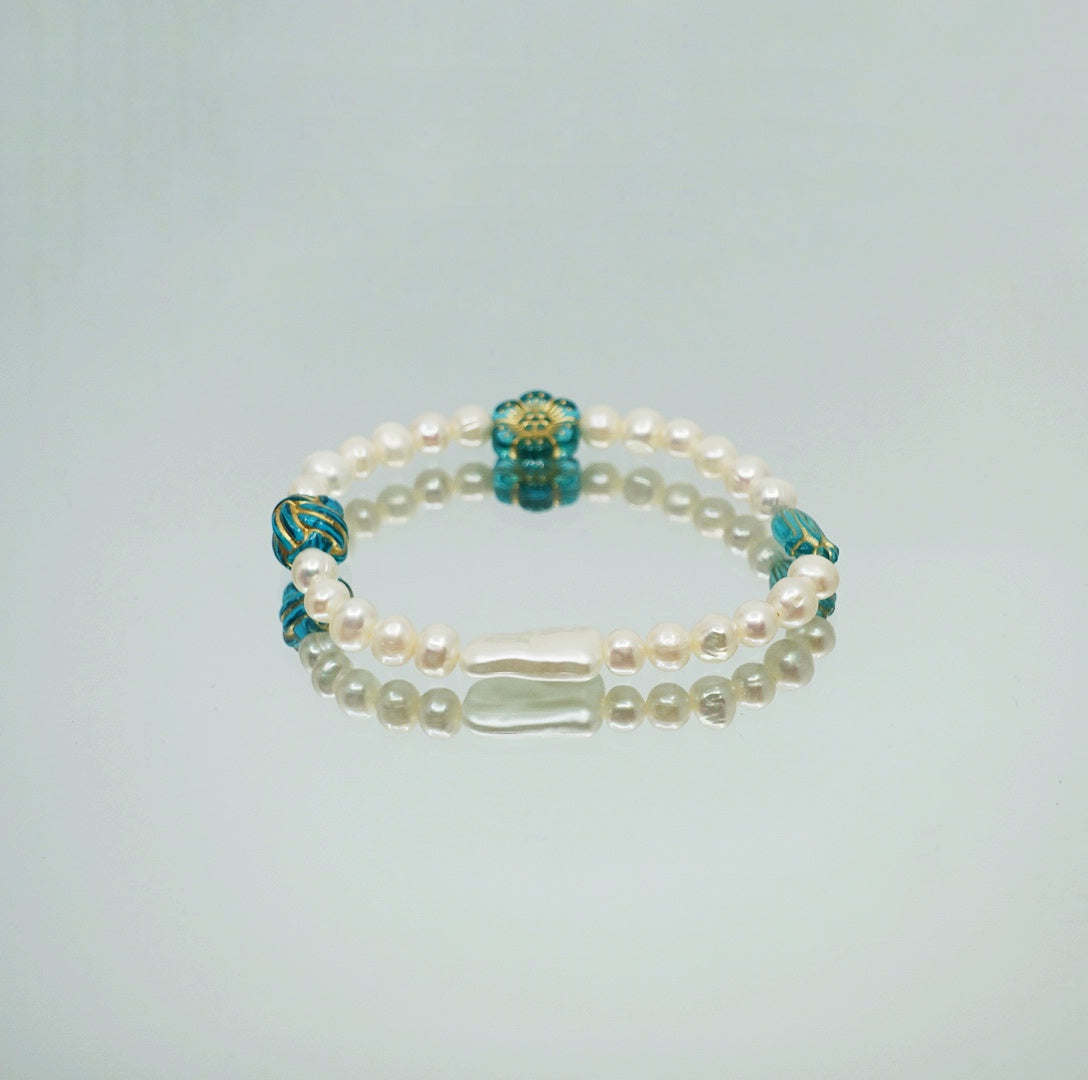 Atlantis Beaded Pearl Bracelet - Yun Boutique