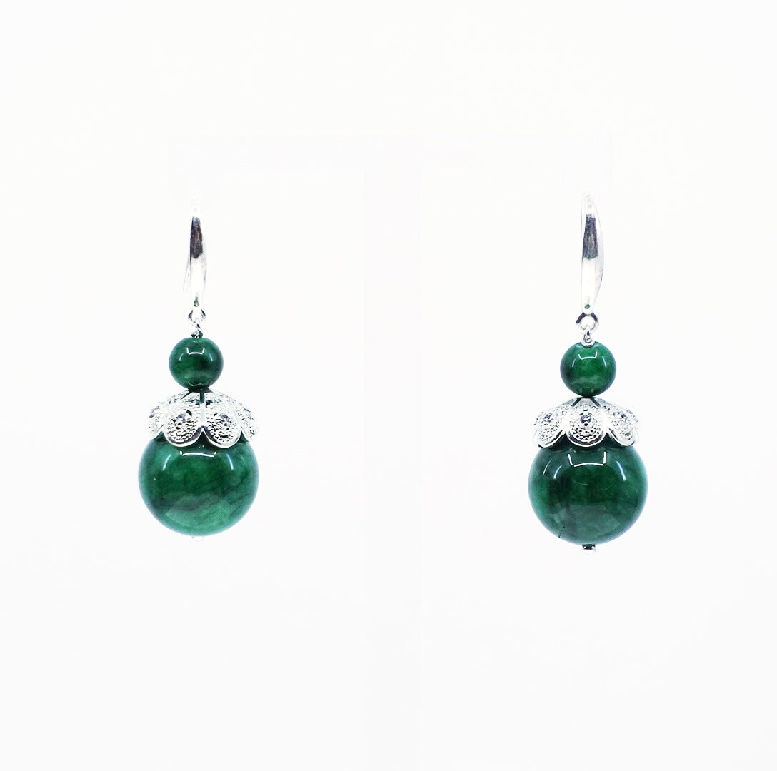 Yun Boutique Elf Forest Jadeite Earrings