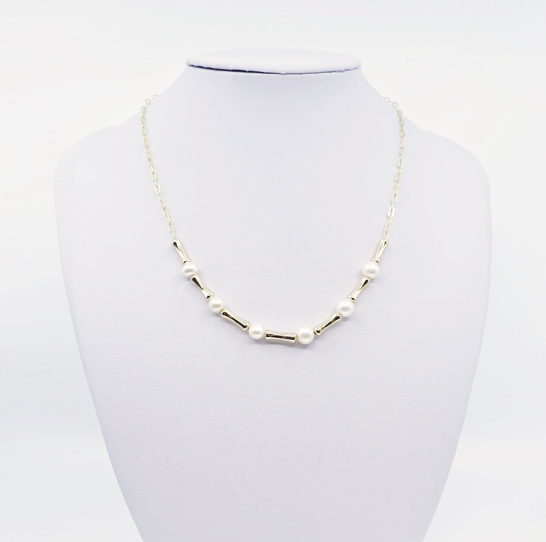 Bamboo Pearl Necklace - Yun Boutique