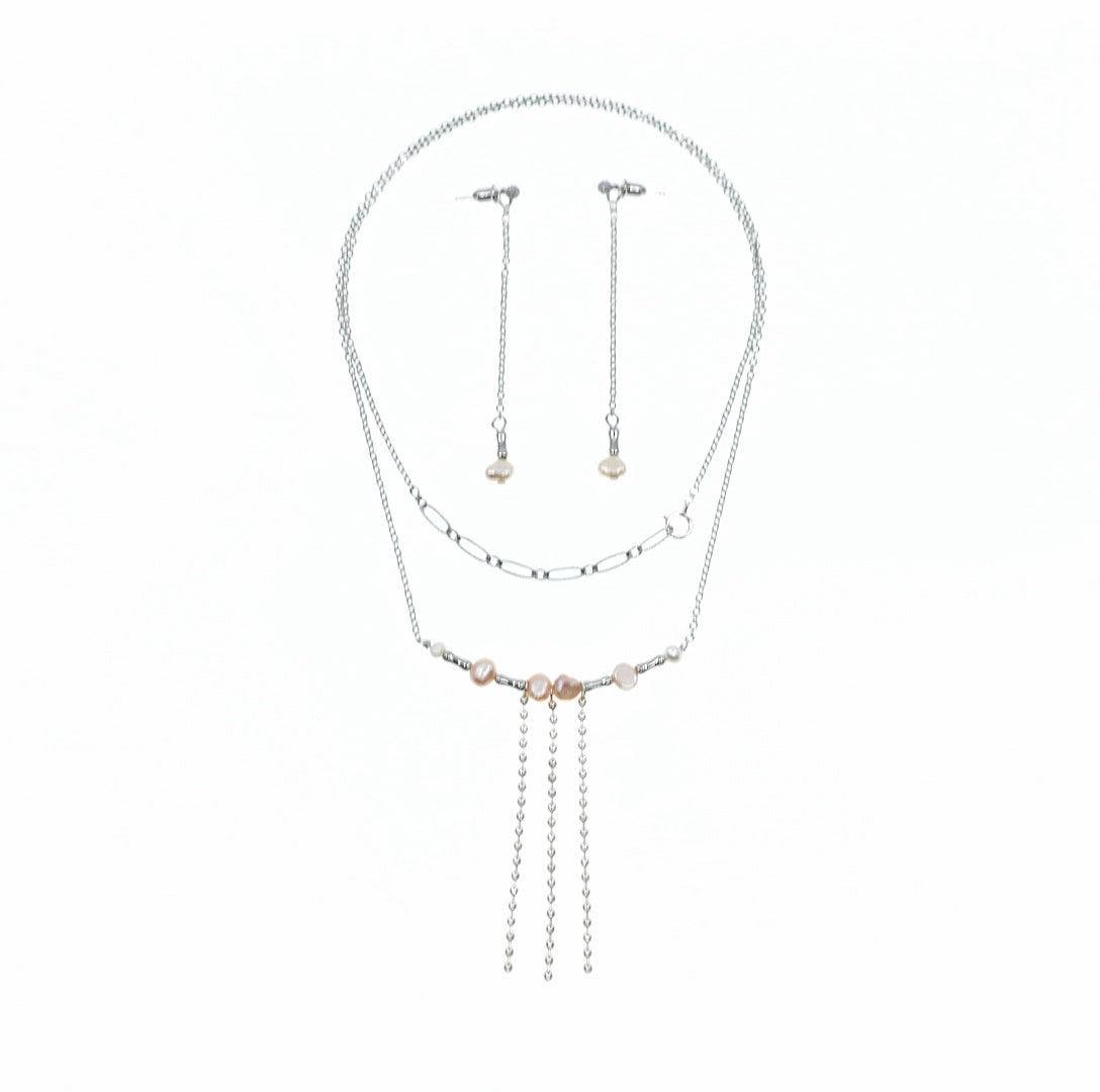 Yun Boutique Mini Waterfall Necklace and Earrings Set