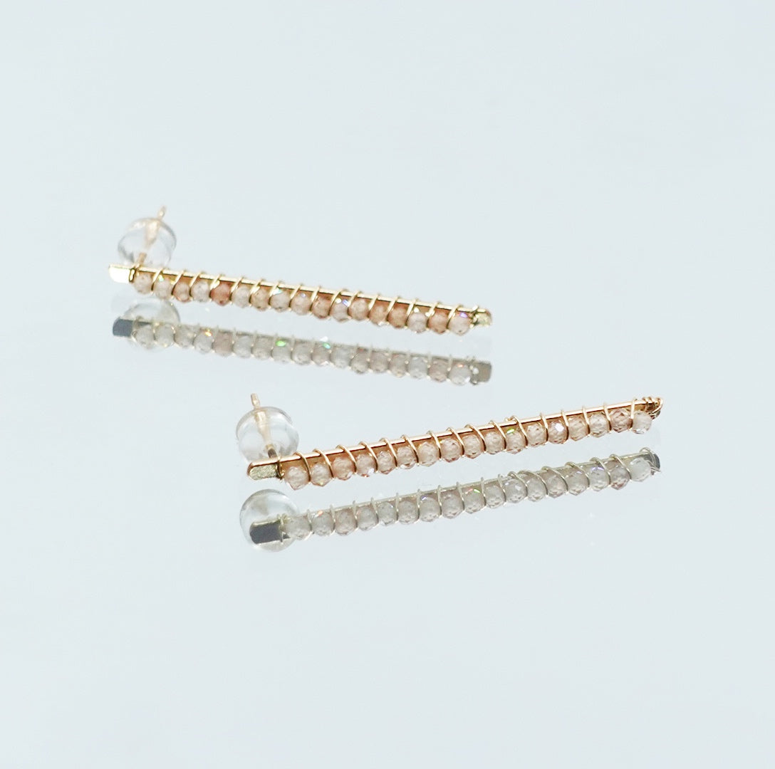 Radiance Pearl Earrings (Champagne) - Yun Boutique