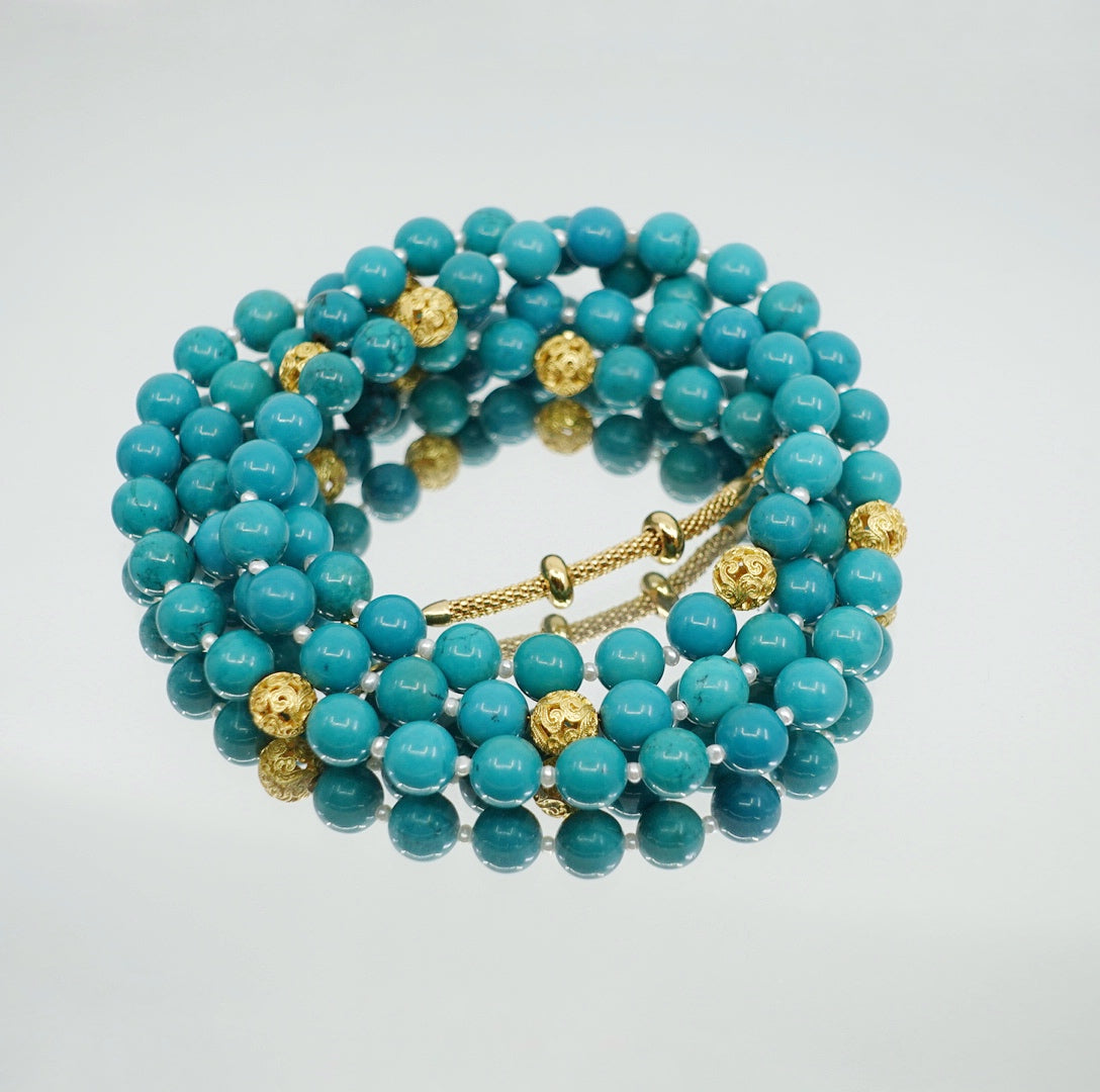 Return to Origin Multi-style Turquoise Beaded Necklace - Yun Boutique