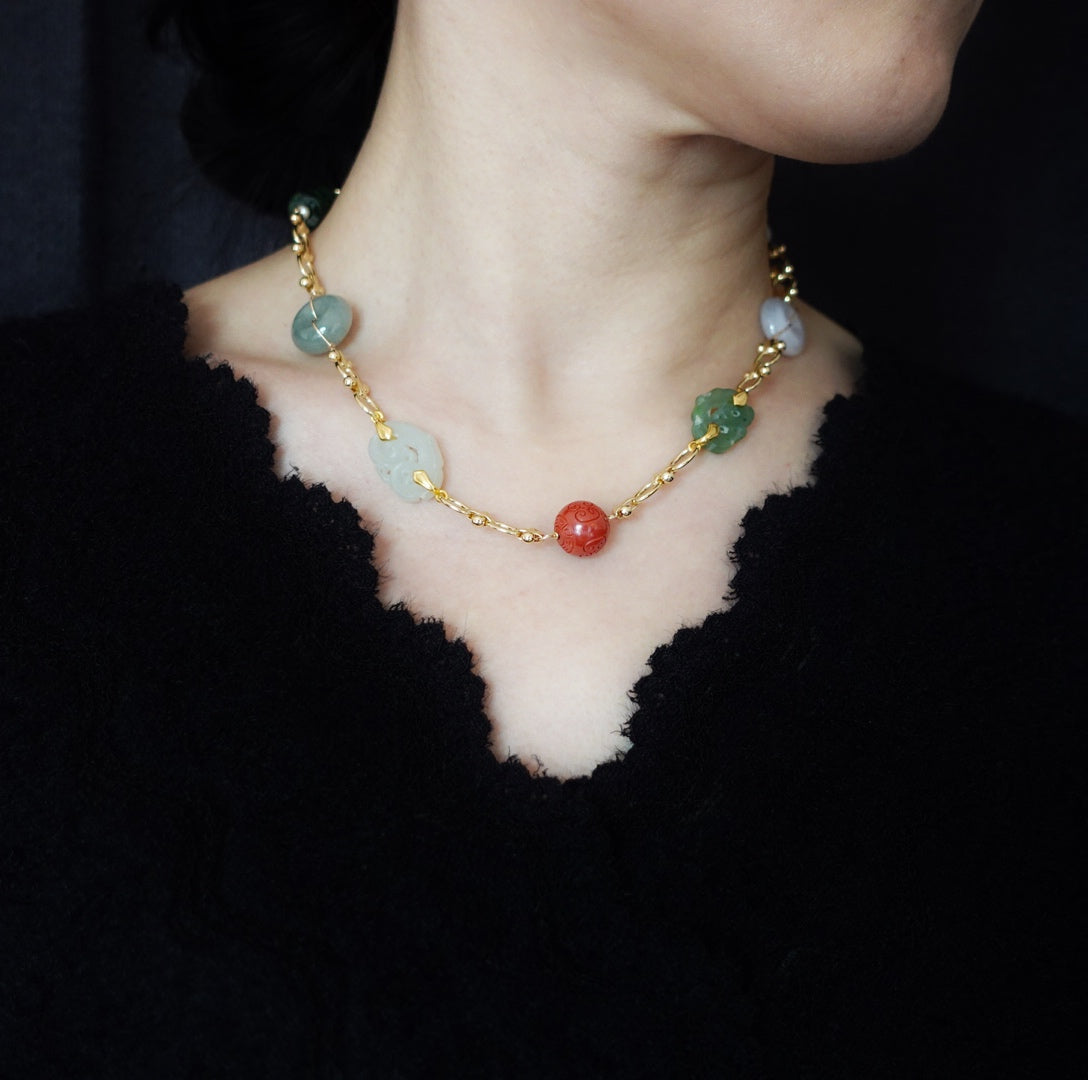 Metropolis Hermit Jade Necklace - Yun Boutique