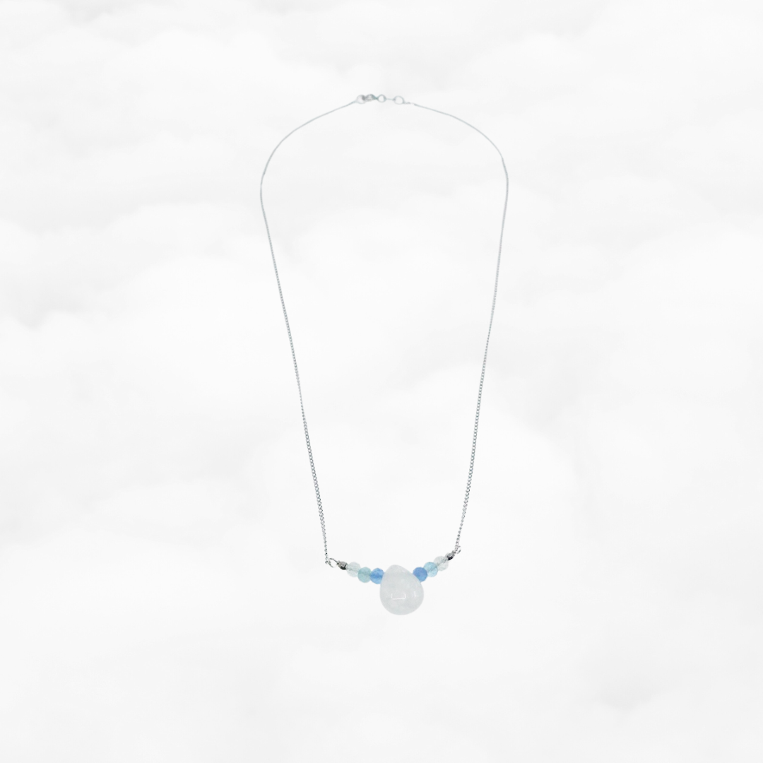 Silver Centered Quartz Necklace - Yun Boutique