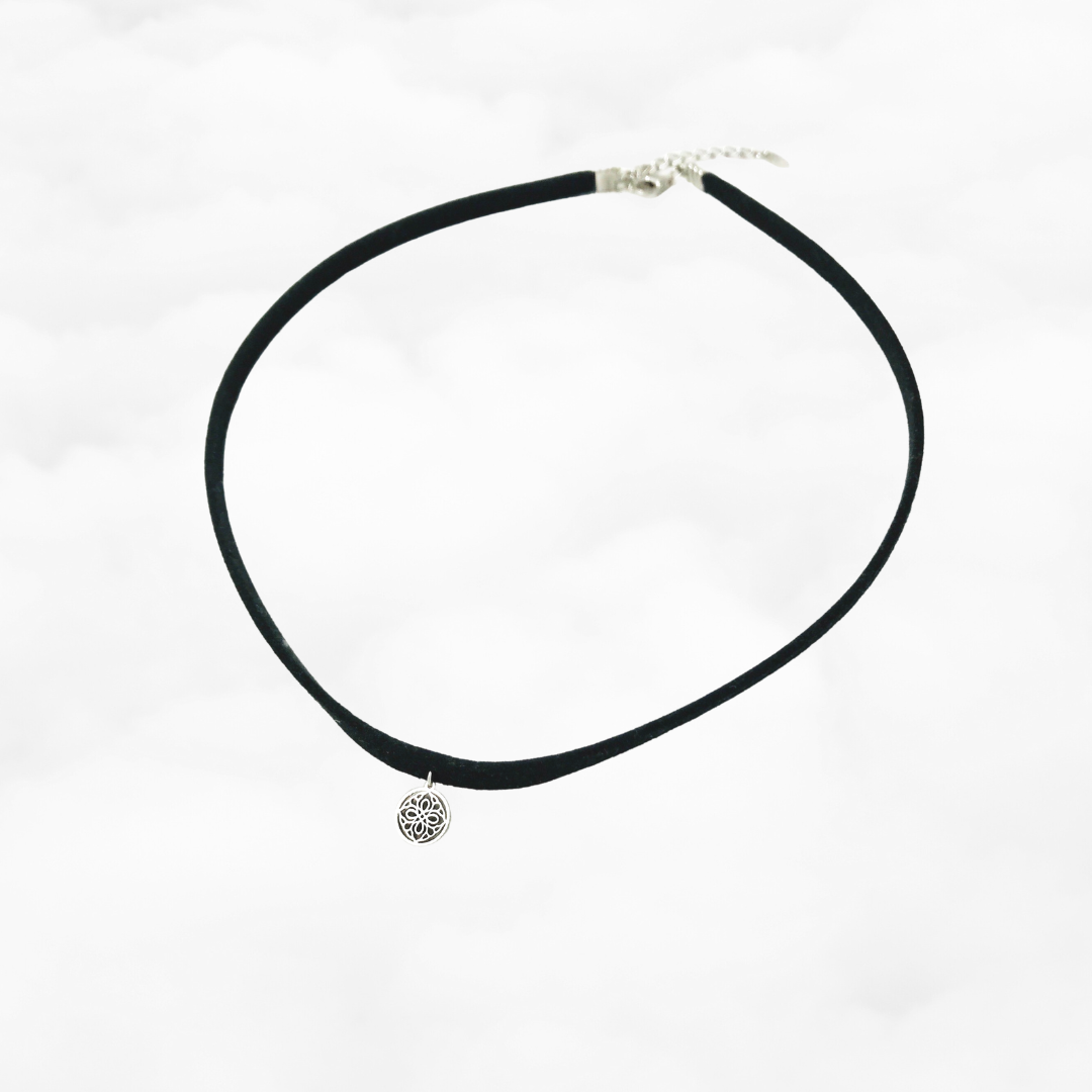 Auspicious Origin Black Suede Choker Necklace (Mini) - Yun Boutique