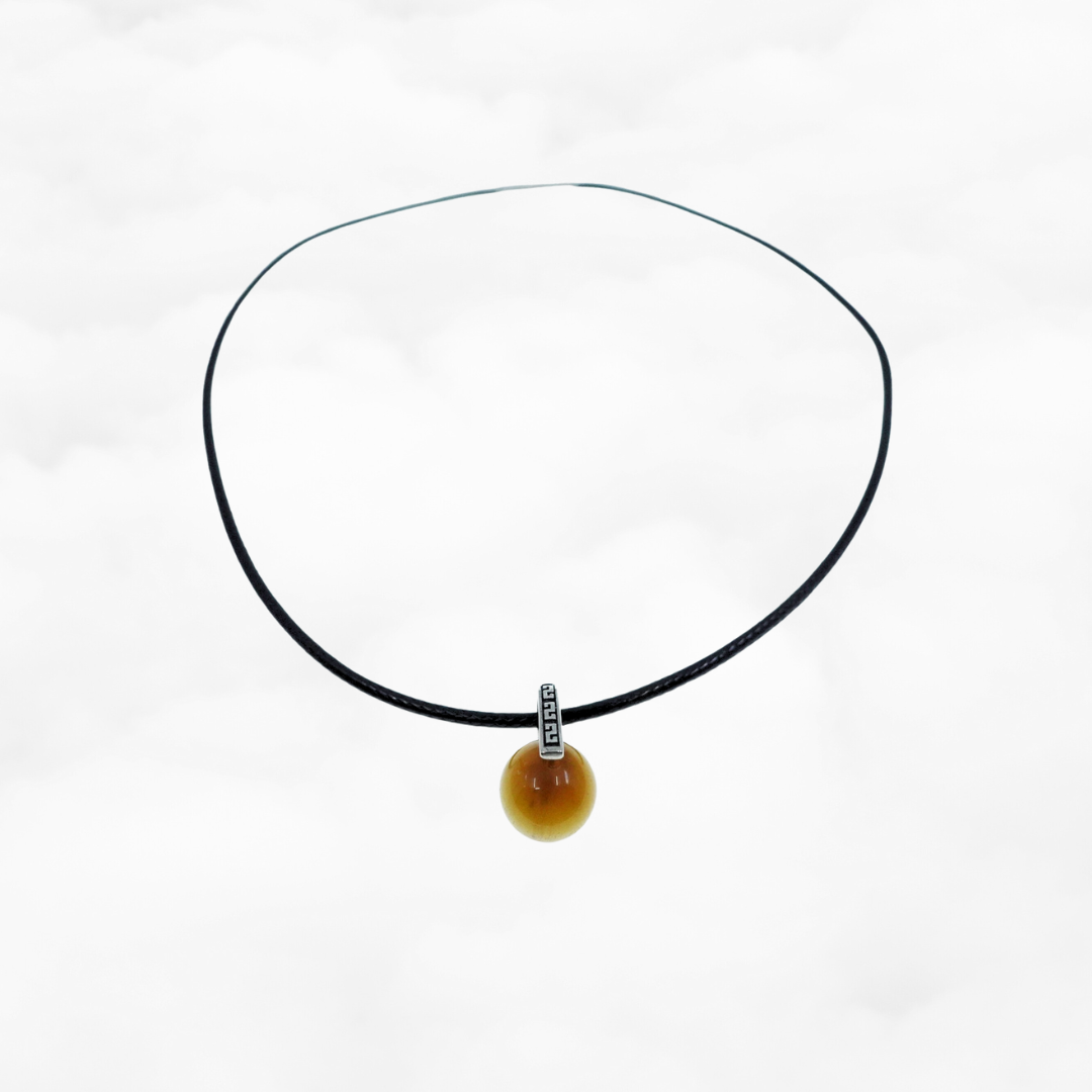 Earth Element Tiger Eye Leather Necklace - Yun Boutique