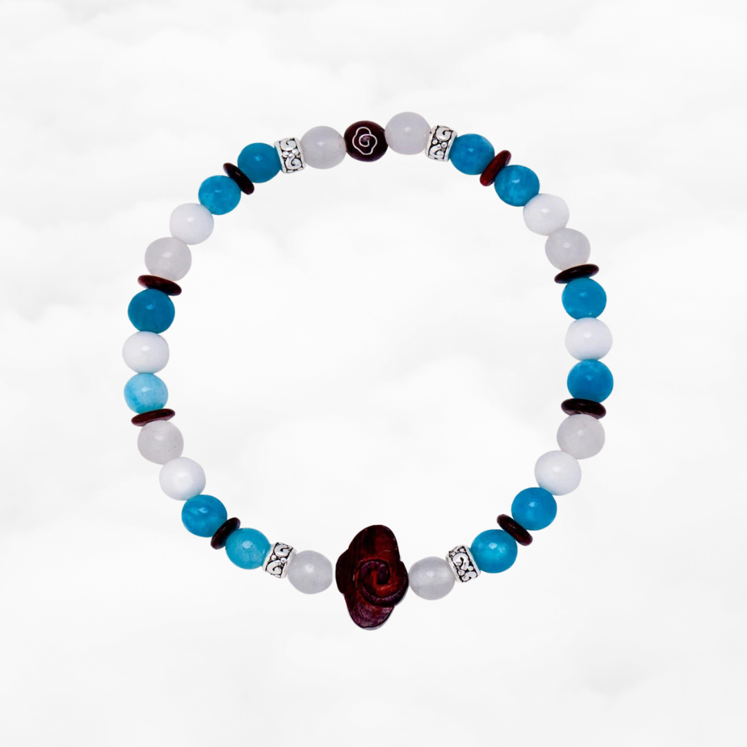 Cloudy Mountain Beaded Jade Bracelet - Yun Boutique