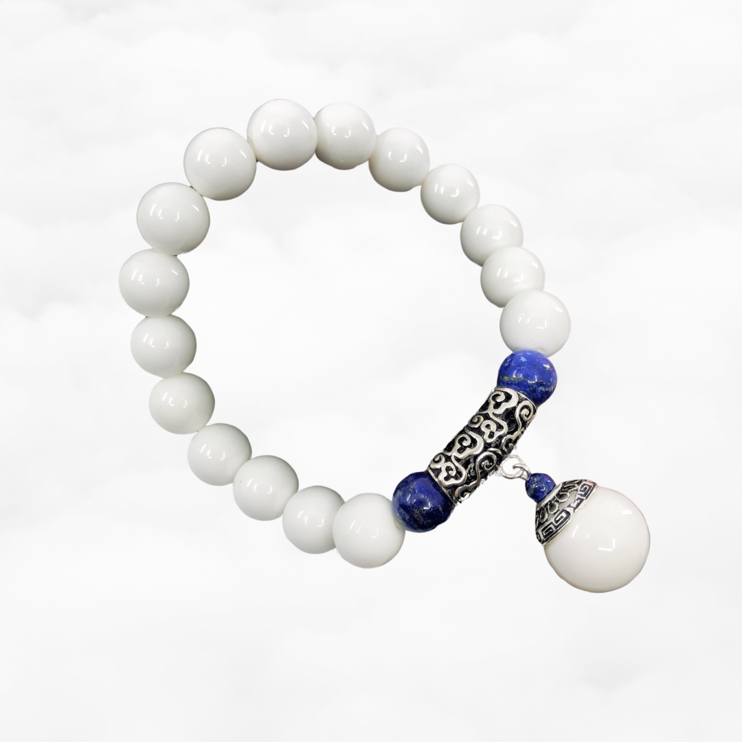 Auspicious Beaded Tridacna Bracelet 10mm - Yun Boutique