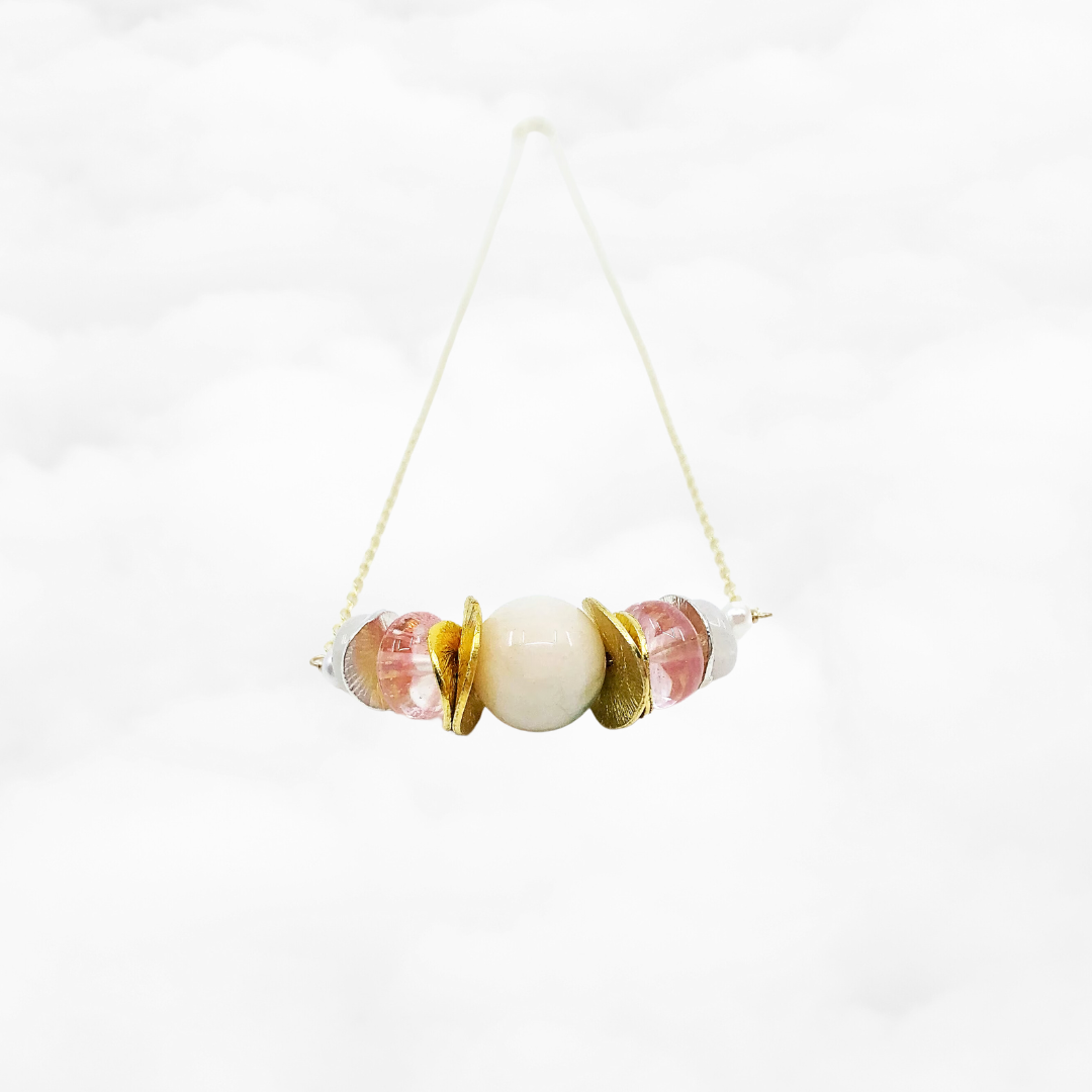 Jade and Quartz Necklace - Yun Boutique