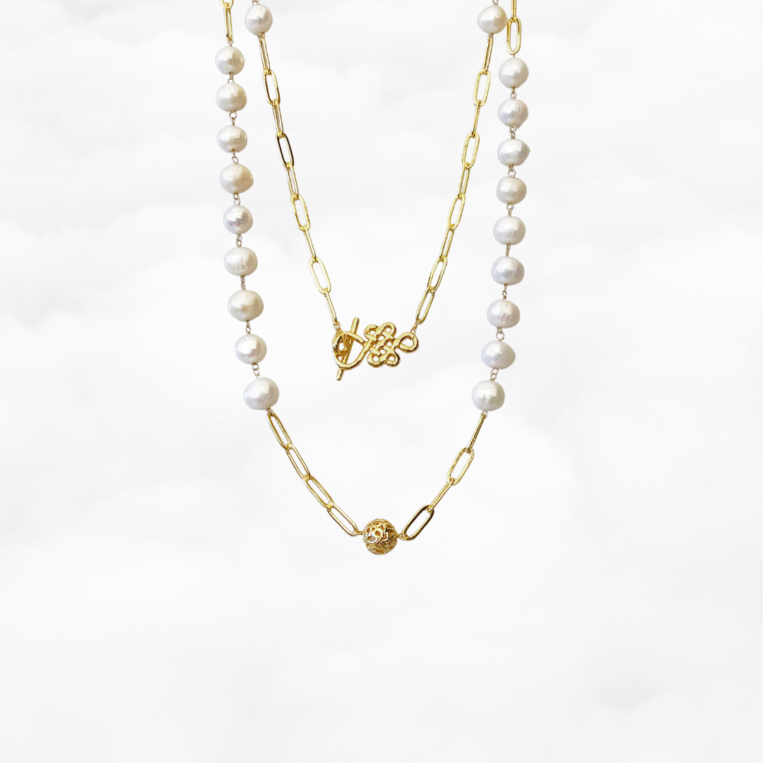 The Cloud Long Pearl Necklace - Yun Boutique