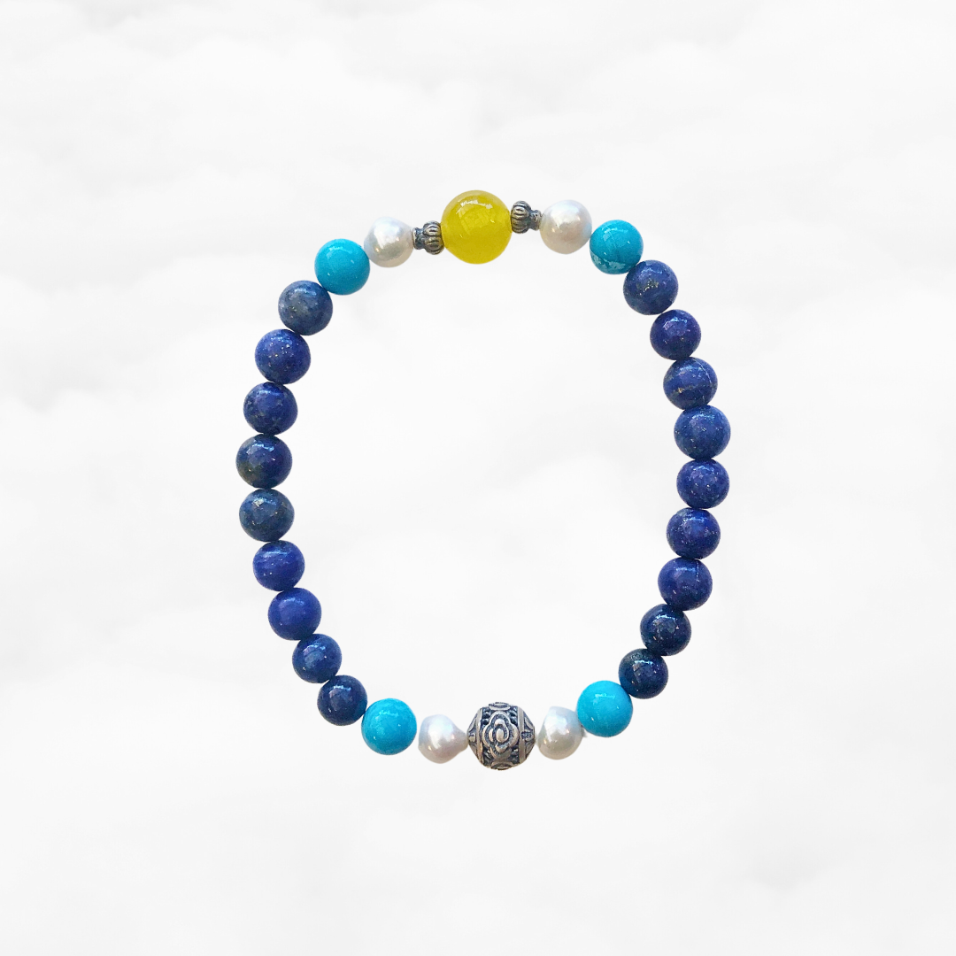 Reunion Beaded Lapis Bracelet - Yun Boutique