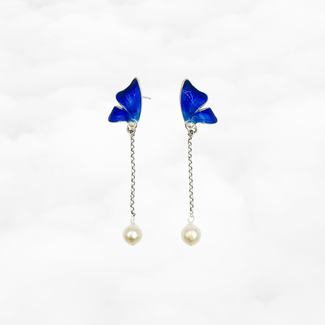 Enamel Butterfly Lovers Earrings - Yun Boutique