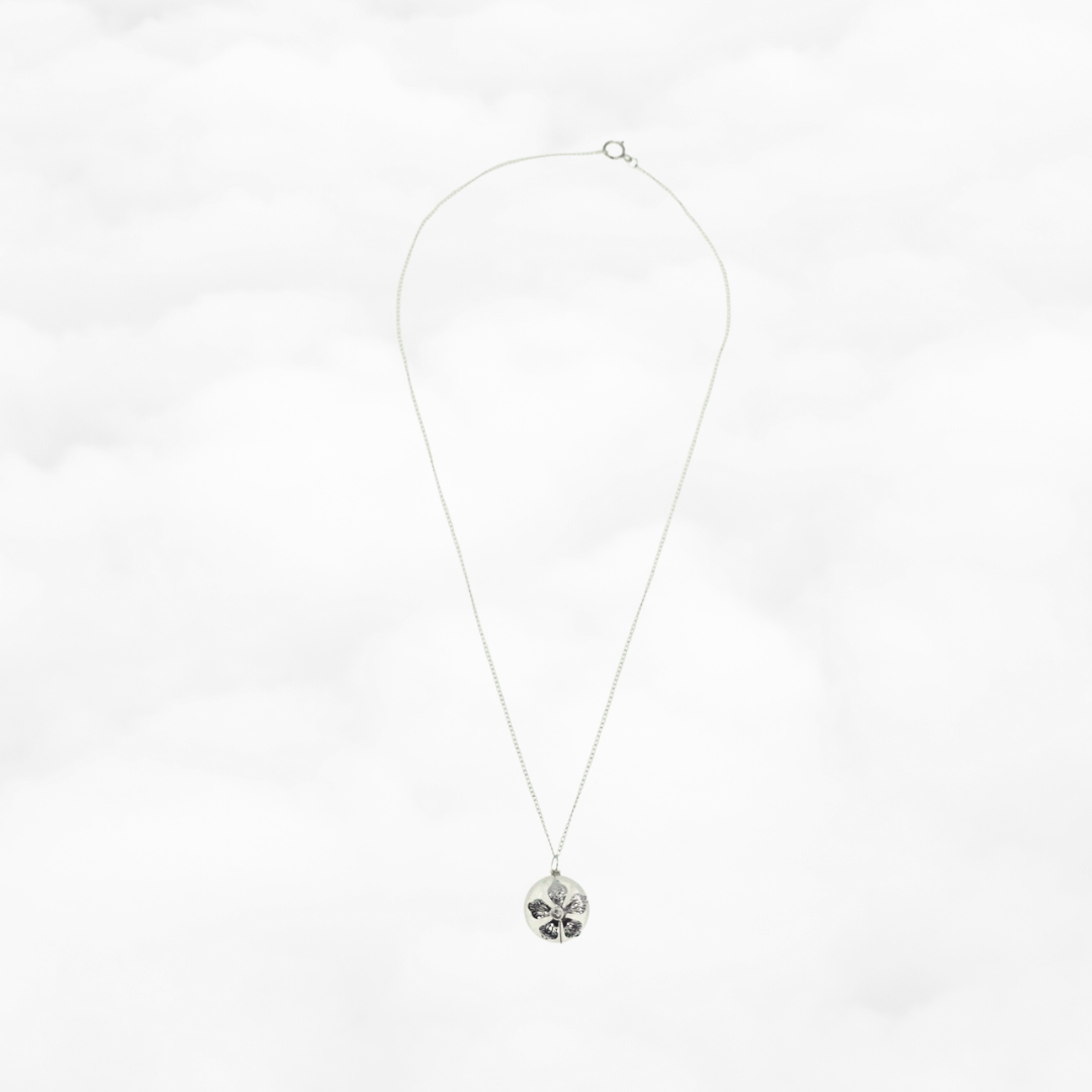 Silver Flower Tourmaline Necklace - Yun Boutique