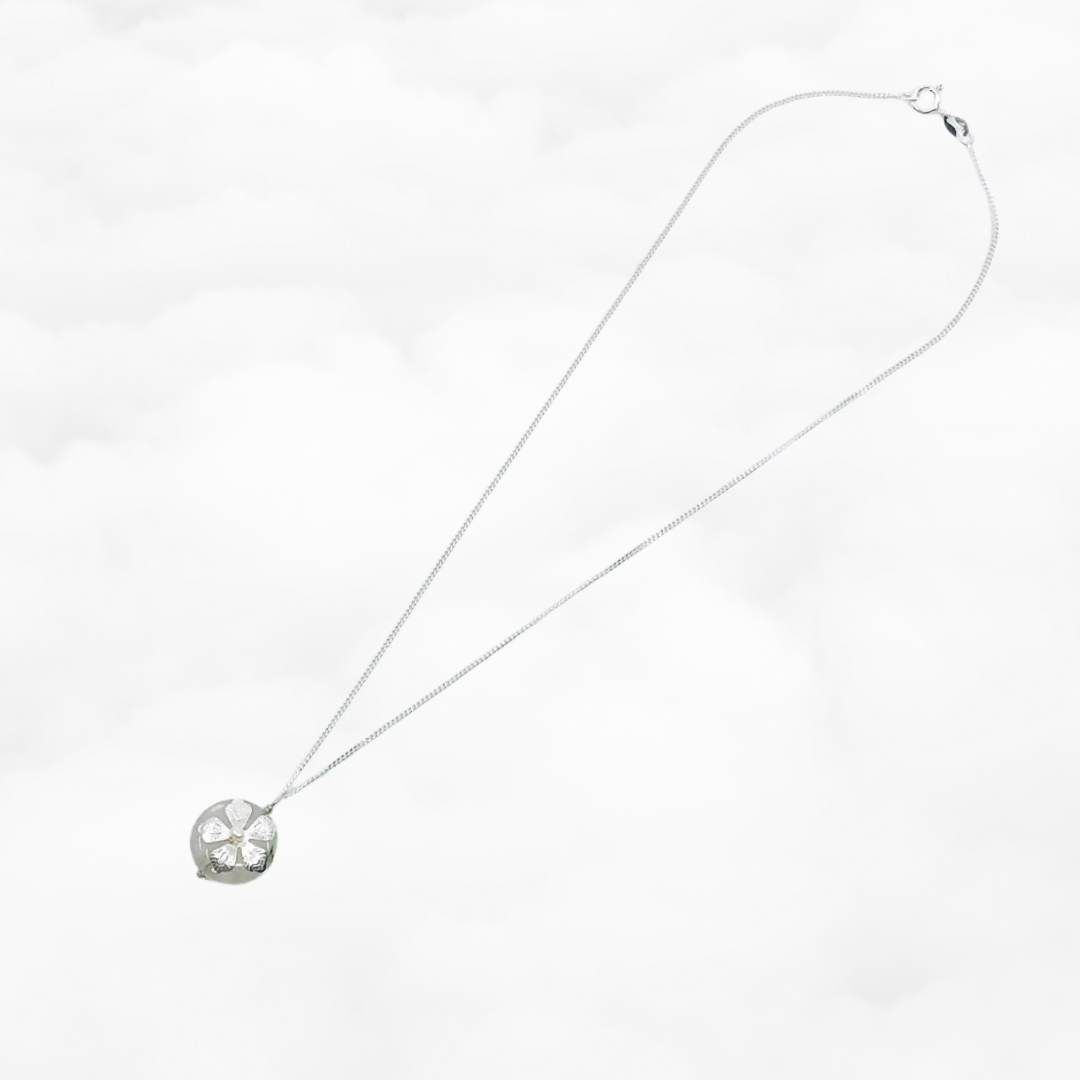 Silver Flower Tourmaline Necklace - Yun Boutique