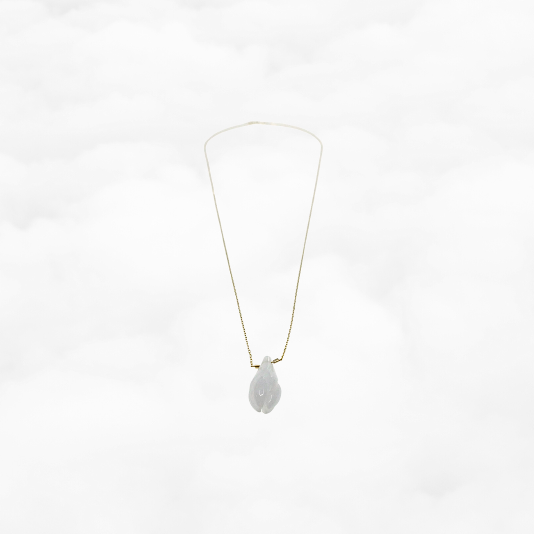 Elf Forest White Quartz Petal Necklace - Yun Boutique