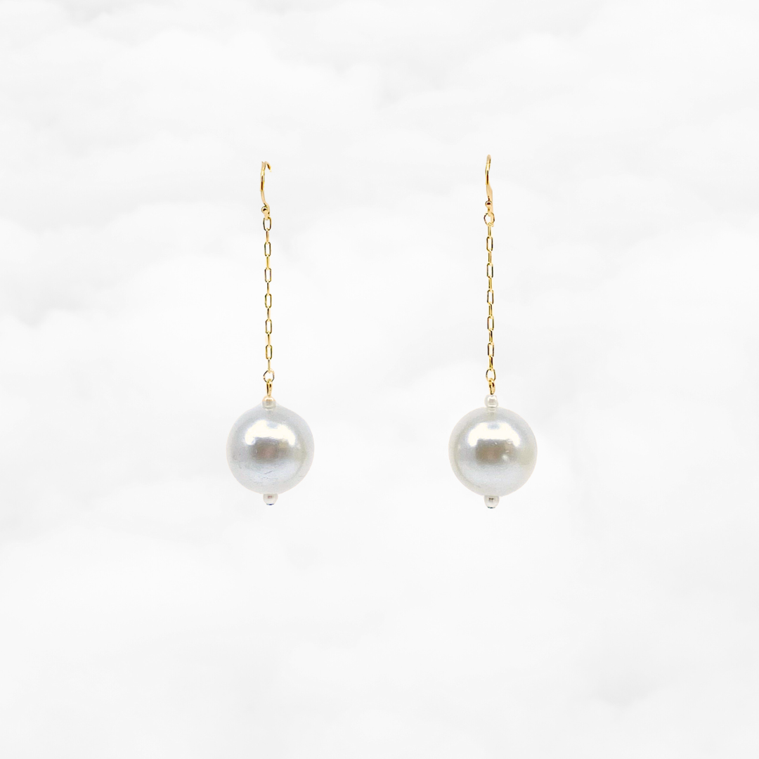 Large Pearl Dangle Earrings - Yun Boutique