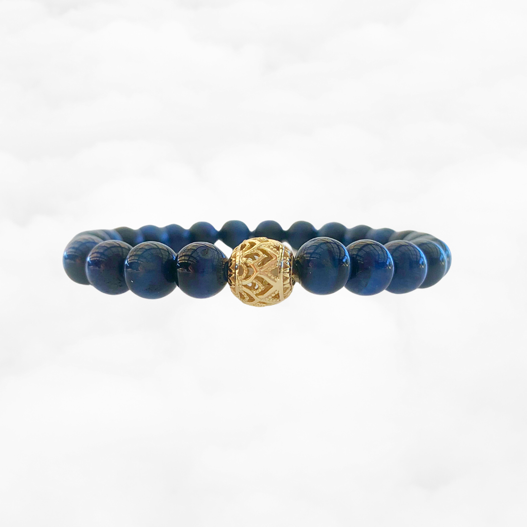 Beaded Kyanite Lotus Bracelet - Yun Boutique