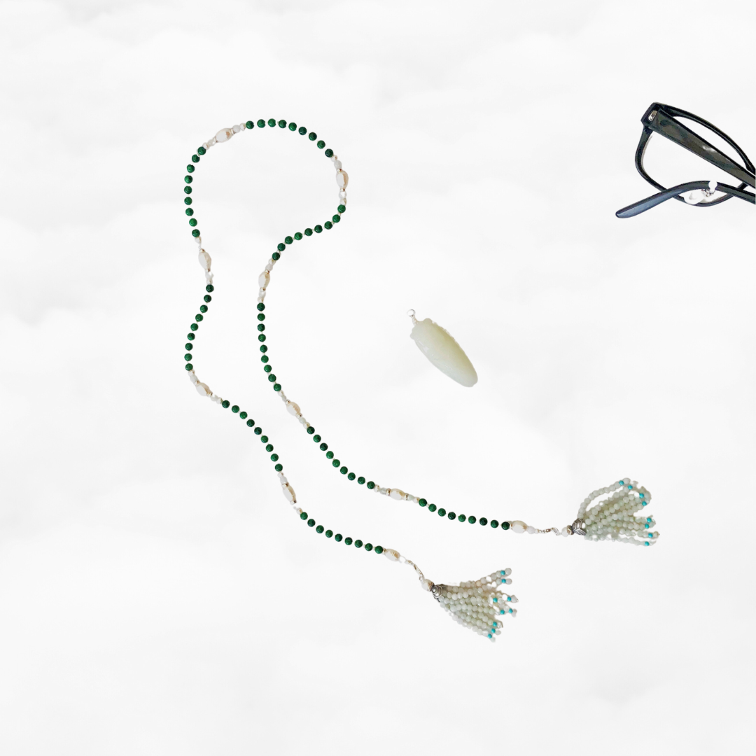 Return to Origin Green Jade Lariat Necklace - Yun Boutique