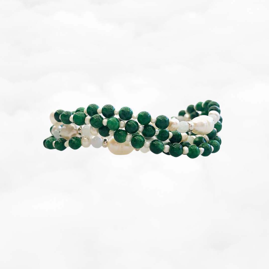 Return to Origin Green Jade Lariat Necklace - Yun Boutique