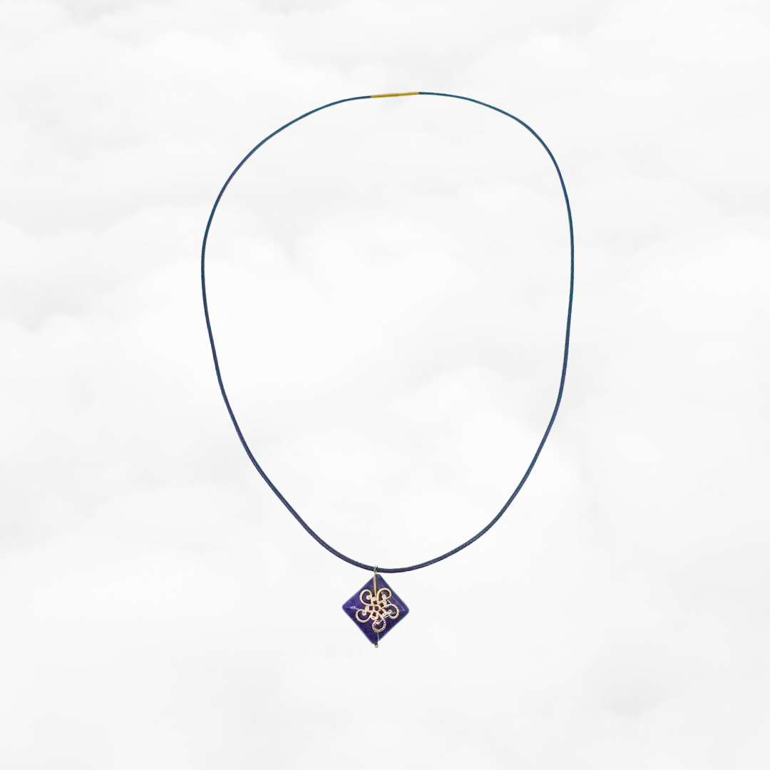 Lapis Leather Necklace - Yun Boutique