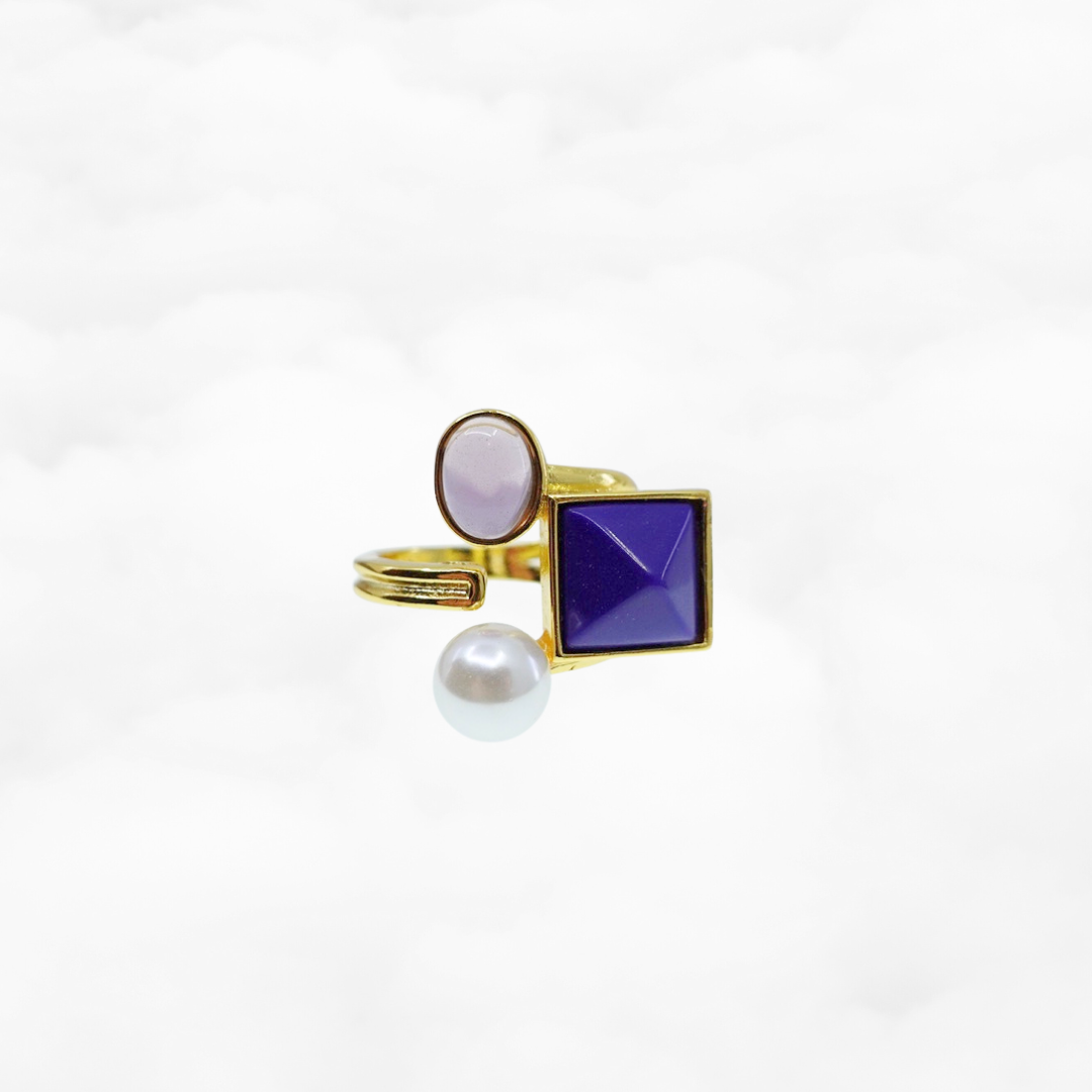 Gold Gemstone Ring - Yun Boutique