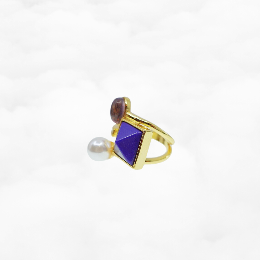 Gold Gemstone Ring - Yun Boutique