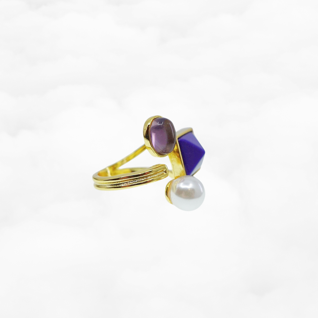 Gold Gemstone Ring - Yun Boutique