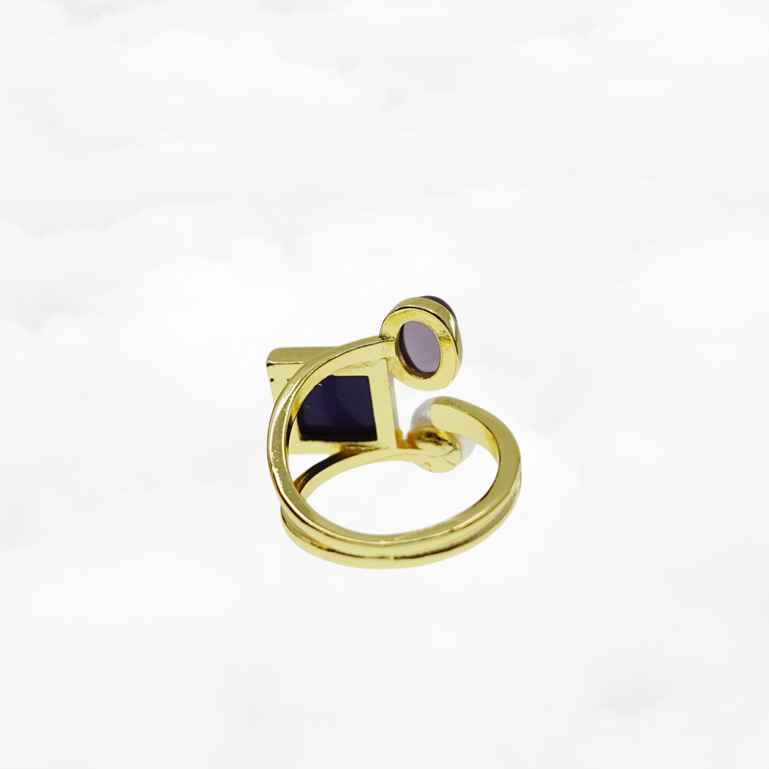 Gold Gemstone Ring - Yun Boutique