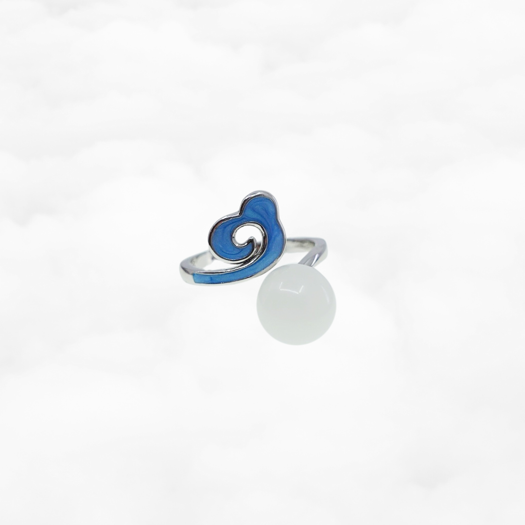 Enamel Auspicious Cloud Ring - Yun Boutique