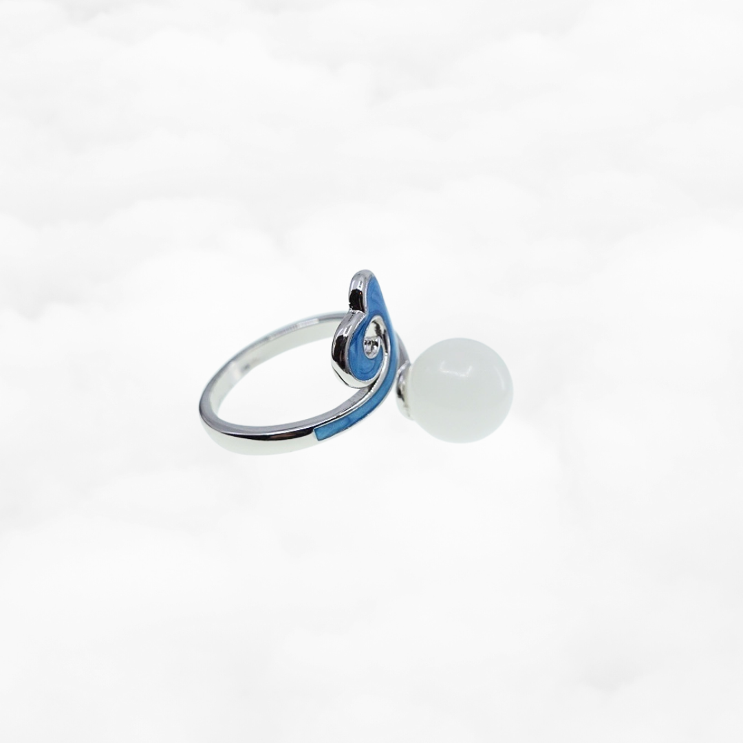 Enamel Auspicious Cloud Ring - Yun Boutique