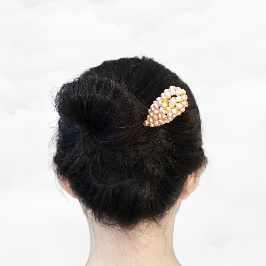 Phoenix Feather Baroque Pearl Hairstick - Yun Boutique