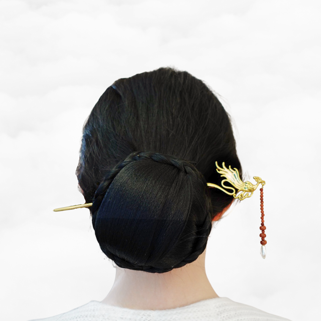 Phoenix Gemstone Tassel Hairstick - Yun Boutique