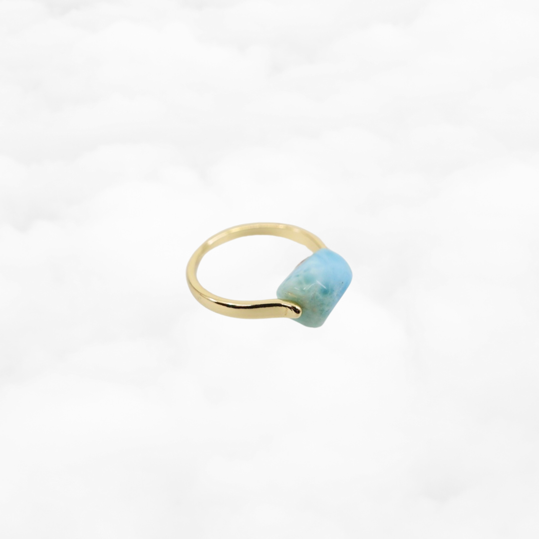 Natural Larimar Stack Ring