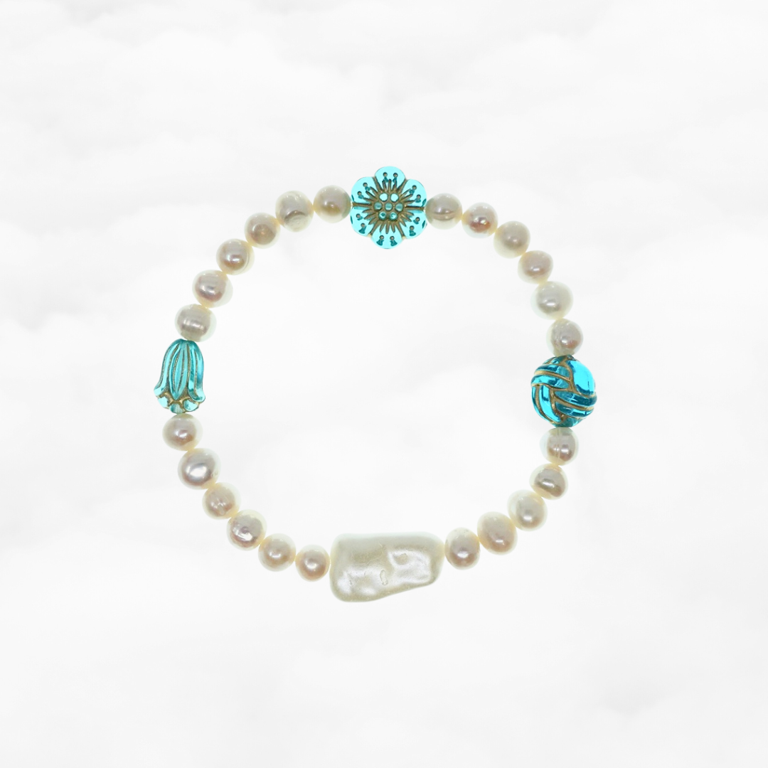 Atlantis Beaded Pearl Bracelet - Yun Boutique