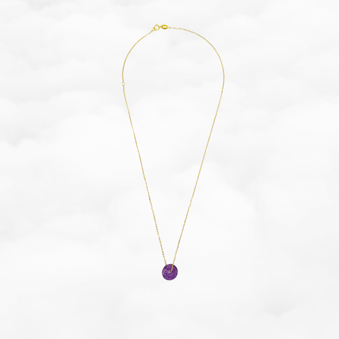 Vintage Amethyst Pendant Necklace - Yun Boutique