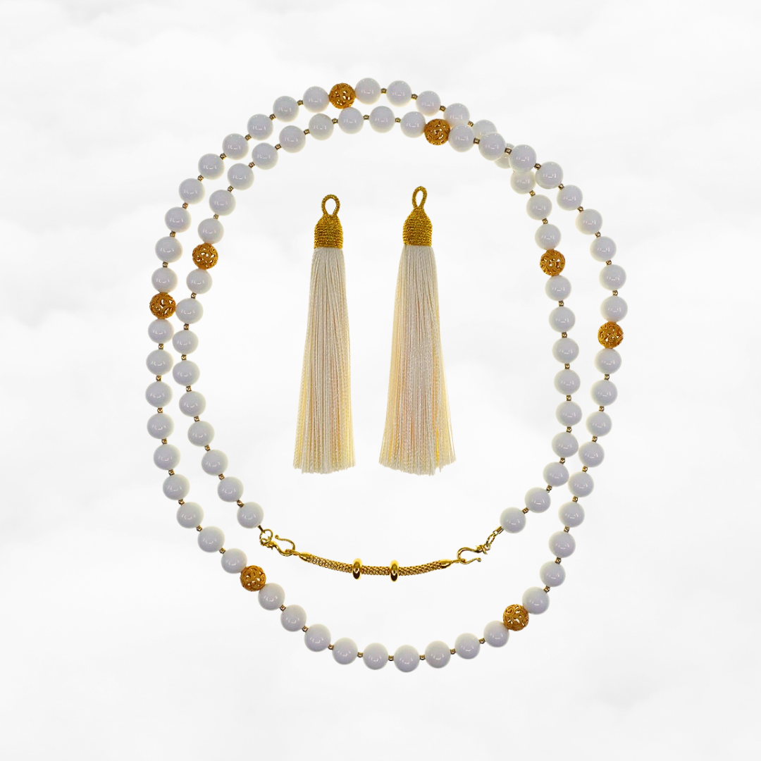 Return to Origin Multi-style Tridacna Beaded Necklace with Tassels - Yun Boutique