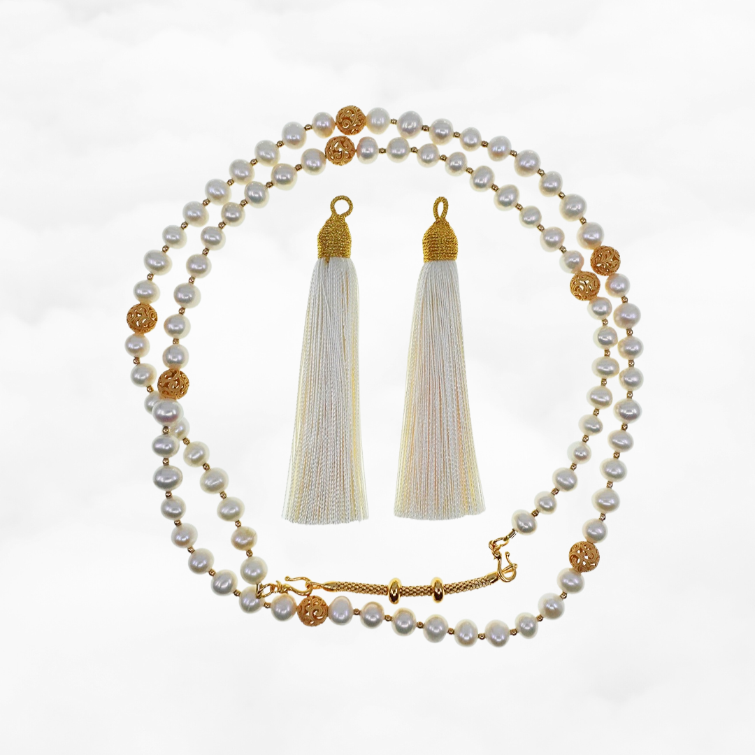 Return to Origin Multi-Style Pearl Beaded Necklace with Tassels - Yun Boutique