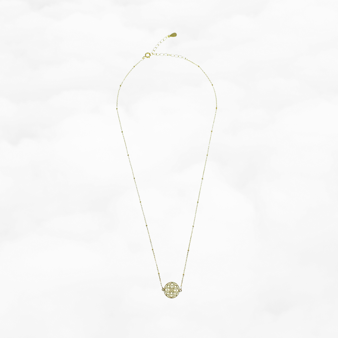 Auspicious Origin Small Floating Pendant Necklace Gold - Yun Boutique