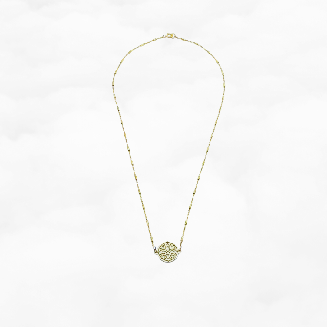 Auspicious Origin Small Floating Pendant Necklace Gold - Yun Boutique